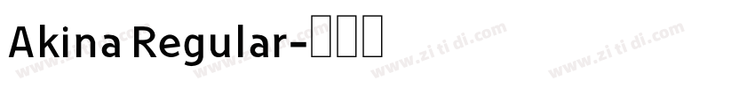 Akina Regular字体转换